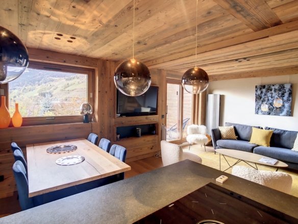 Appartement duplex avec vue à louer centre de Megève — photo 1
