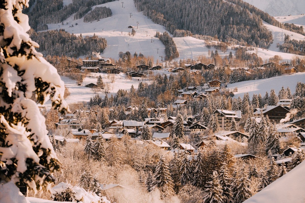 The village of Megève in the heart of the mountains