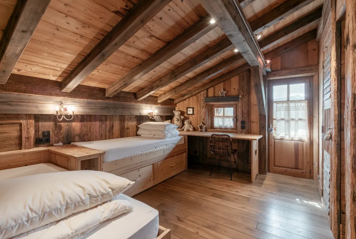 Chambre 5, trois couchages — Chalet Jaillet, location saisonnière à Megève