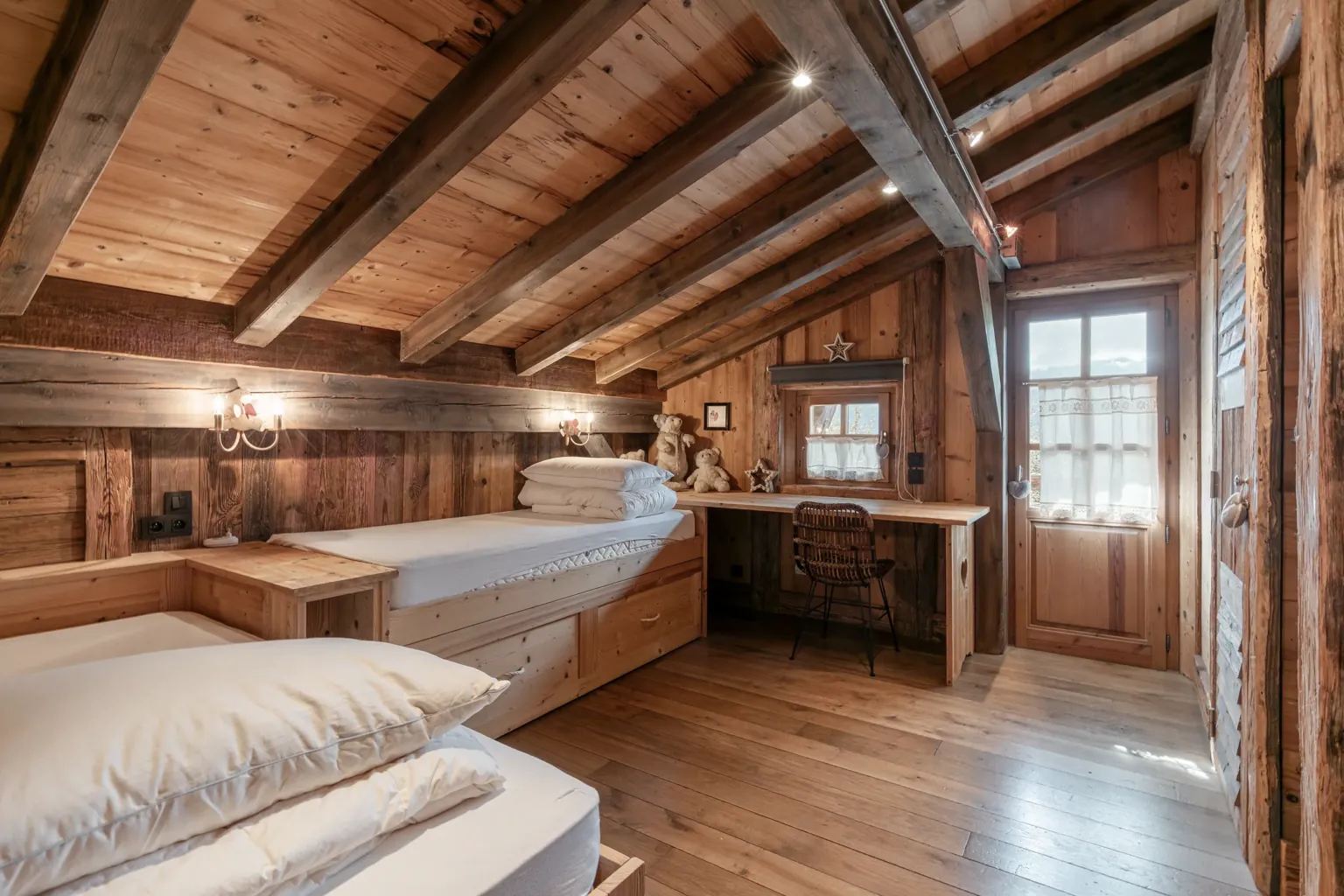 Chambre 5, trois couchages — Chalet Jaillet, location saisonnière à Megève