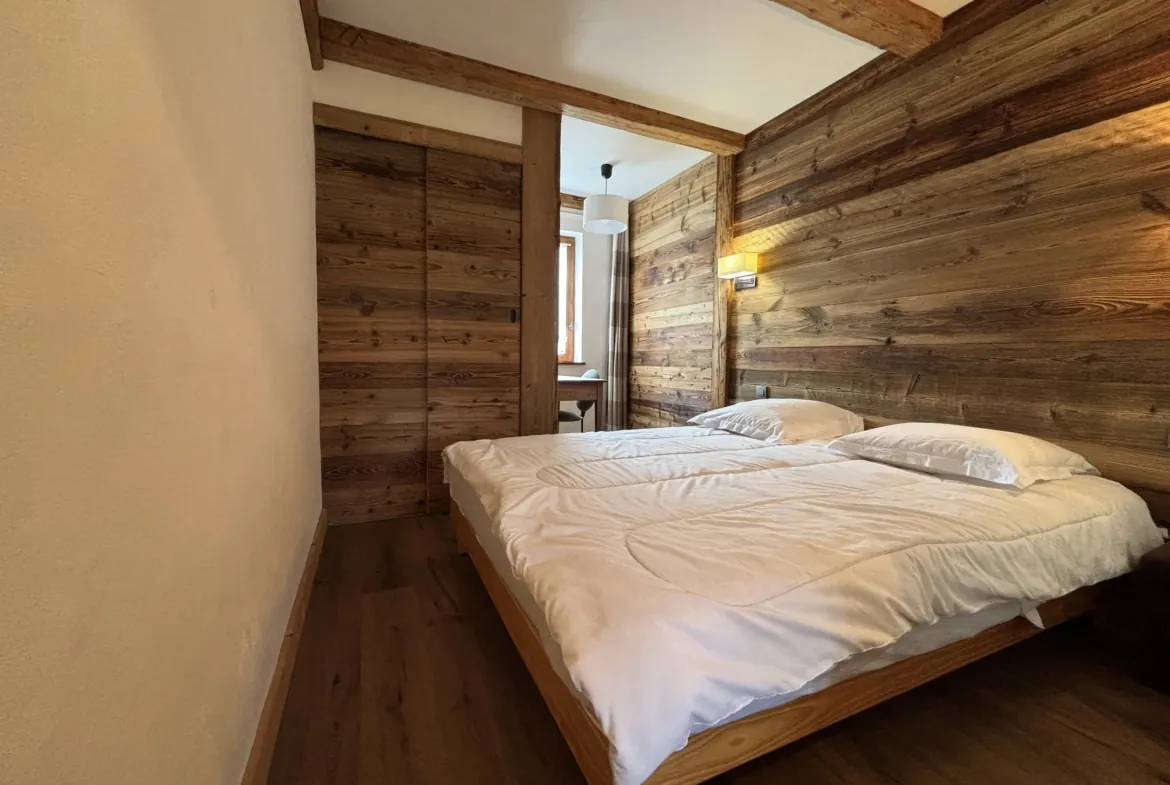 Chambre double — Appt Petit Prince, duplex à Demi-Quartier près de Megève