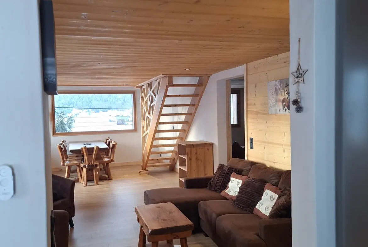 Chalet Le Stevaly, Megève — Salon vu depuis la cuisine