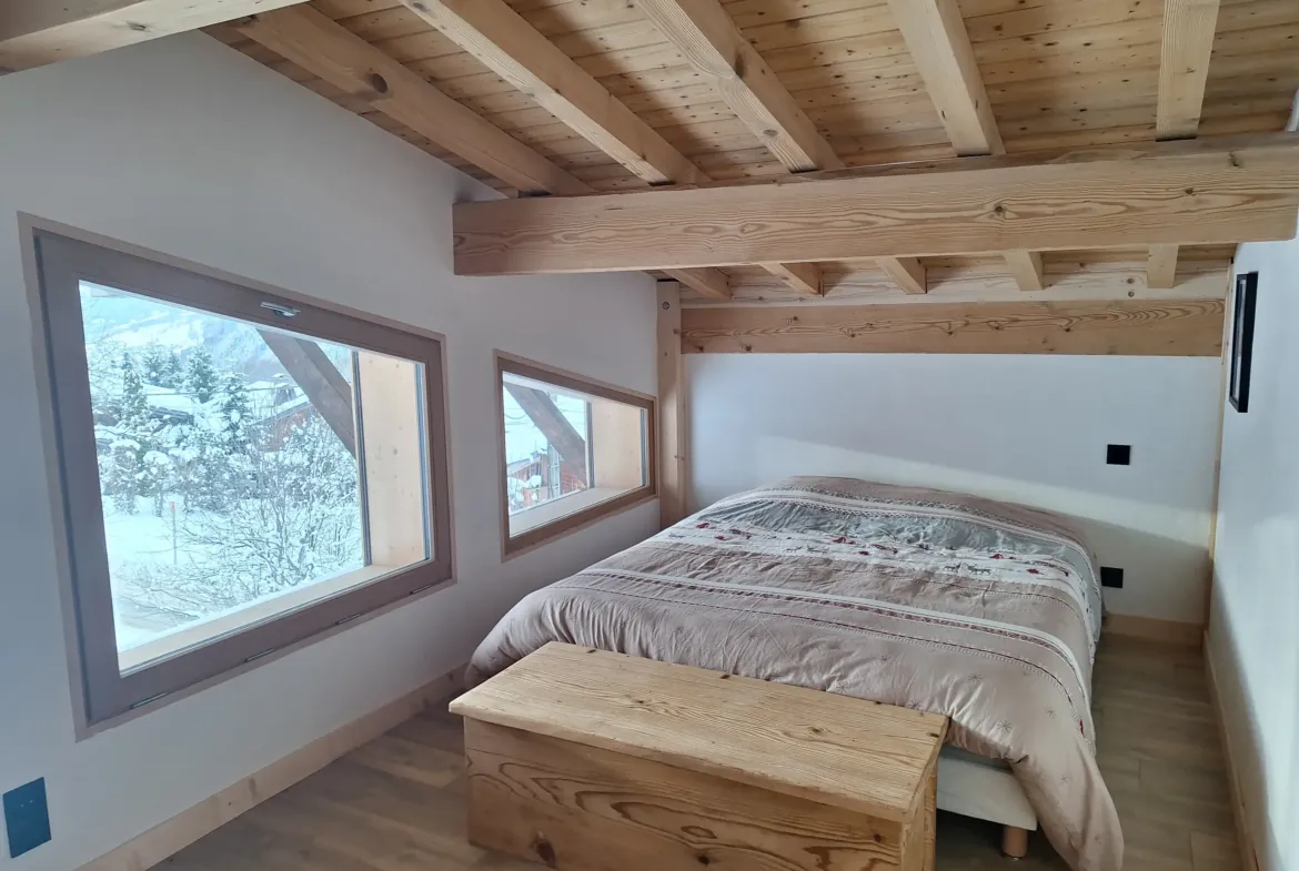 Chalet Le Stevaly, Megève — Chambre double sous charpente