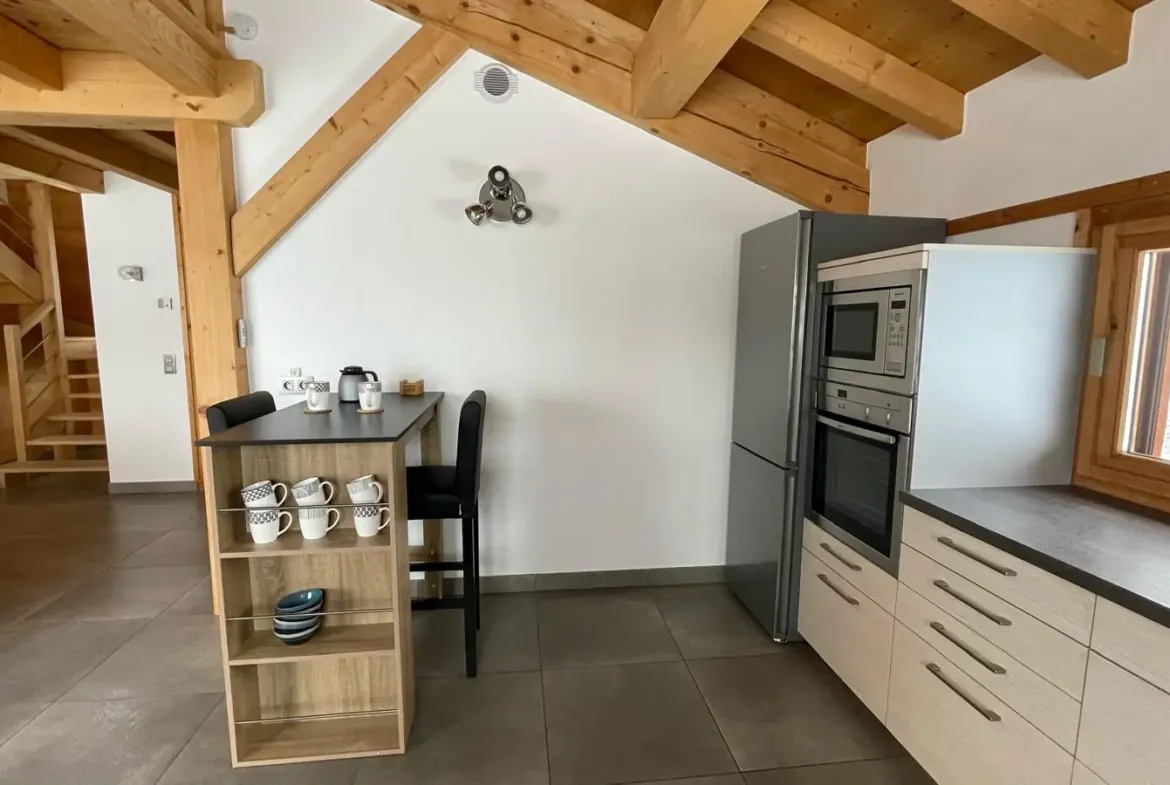 Cuisine équipée — Chalet Roc et Soleil, location saisonnière à Megève