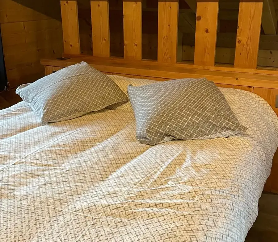 Chambre double — Chalet Roc et Soleil, location saisonnière à Megève