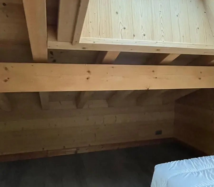 Chambre avec lit simple — Chalet Roc et Soleil, location saisonnière à Megève