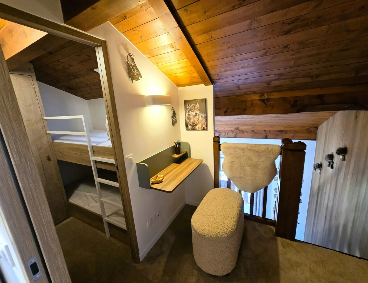 Le Refuge du Buet, Megève — Coin montagne avec lits superposés