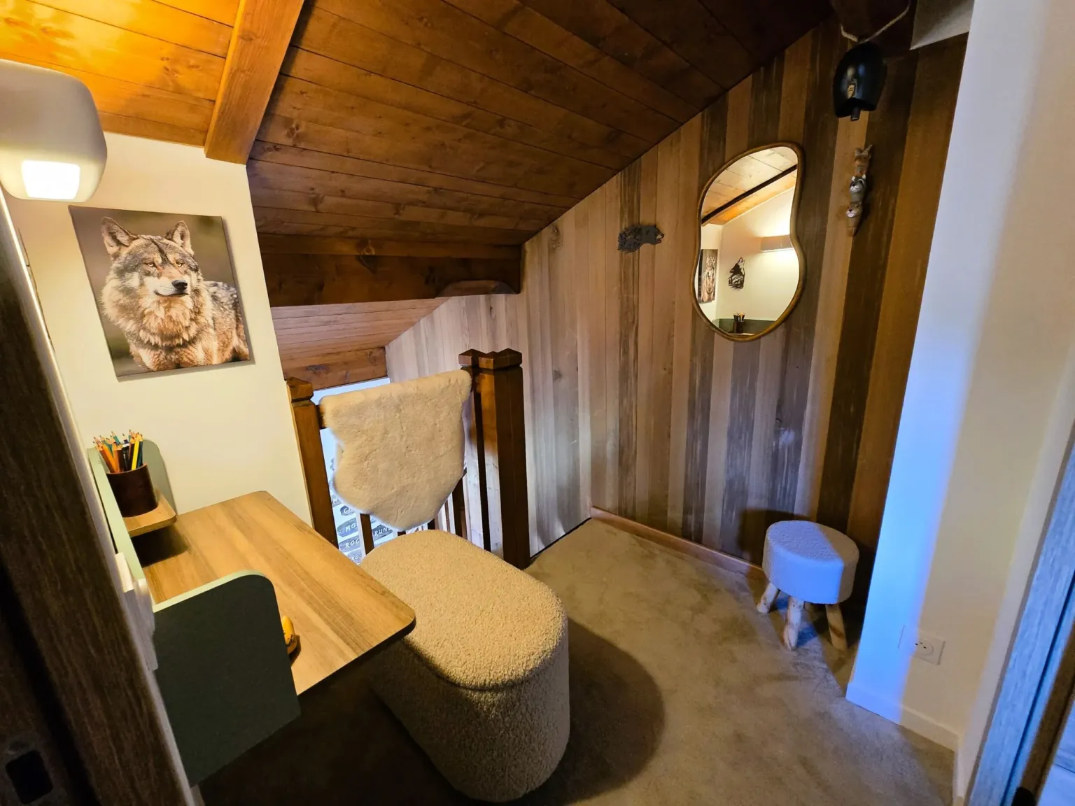 Le Refuge du Buet, Megève — Espace bureau du coin montagne